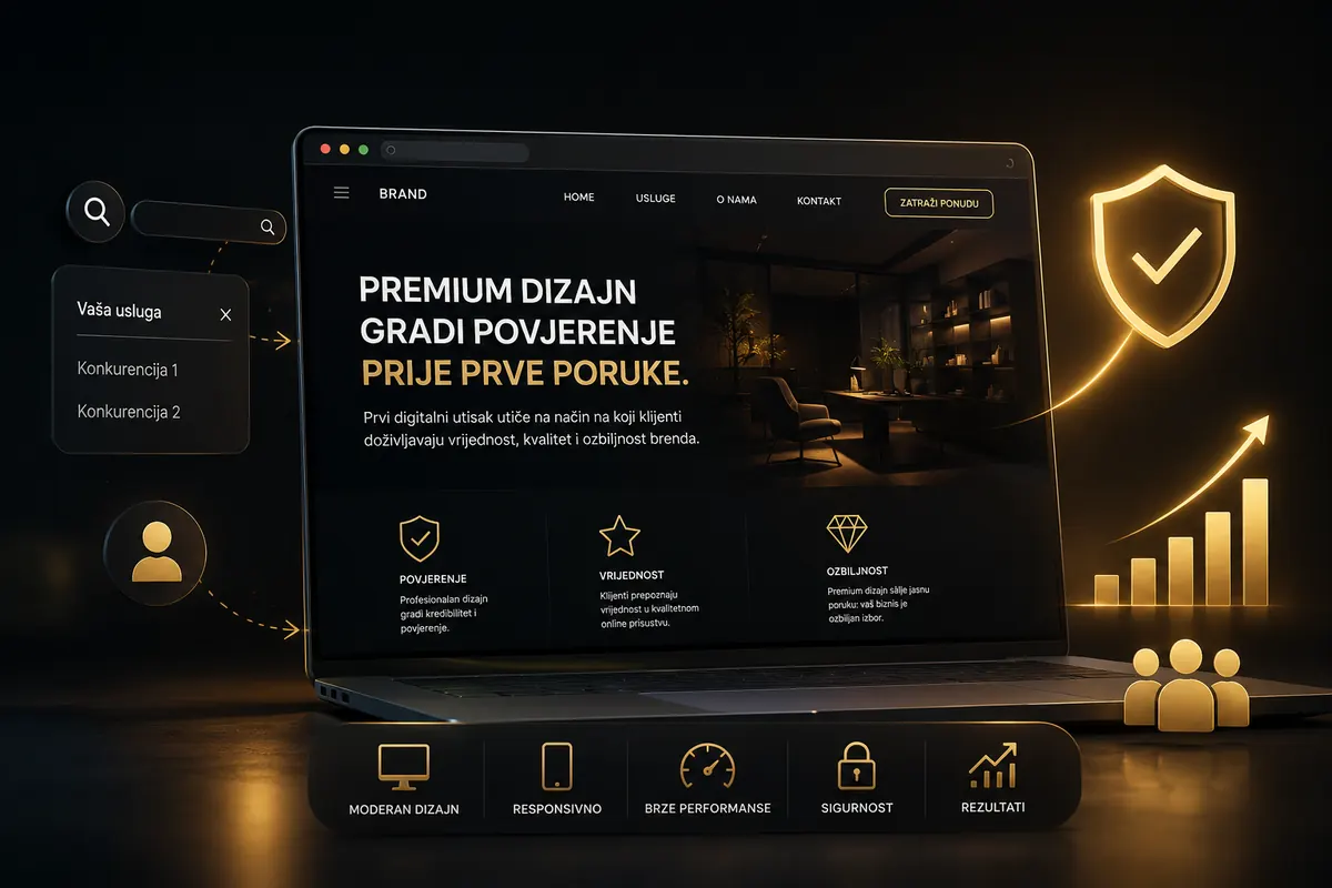 Kako premium dizajn gradi povjerenje prije prve poruke